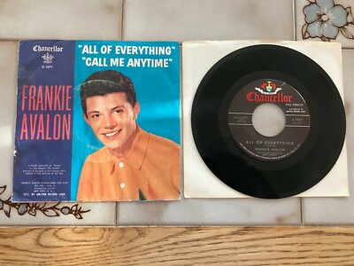 FRANKIE AVALON~All Of Everthing / Call Me Anytime~45~RPM~&~PIC~SLEEVE~C-1071