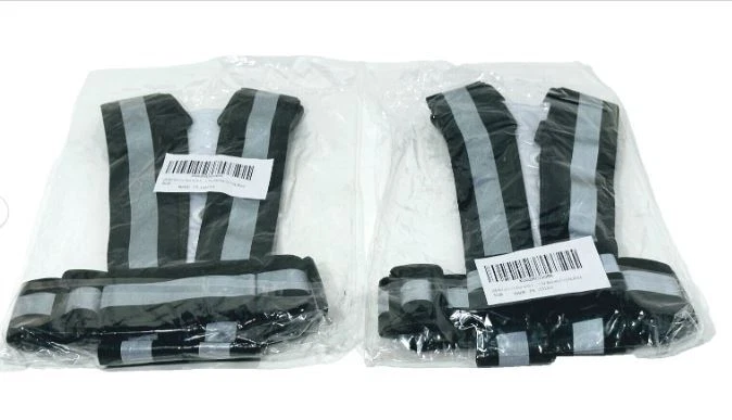 LED Reflective Running Vest High Visibility Warning Lights With Battery (2PK) - Image 4 of 4