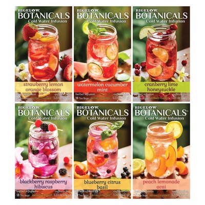 Bigelow Botanicals Cold Water Infusions Variety Pack, Tea Bags, 108 Ct