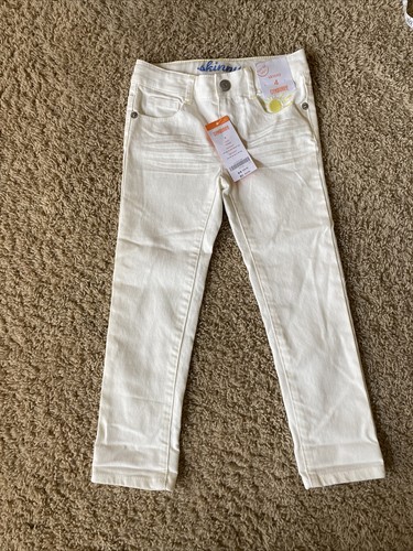 Gymboree Girls Skinny Jeans- White- Sun Pocket- Adjustable Waist-NWT! Girls Sz 4