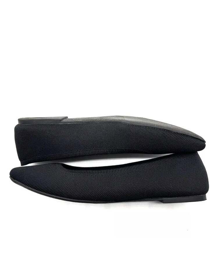 Sapatilhas de balé Old Navy pretas de malha macia tamanho 8 biqueira pontiaguda escritório carreira clássica - Imagem 3 de 4