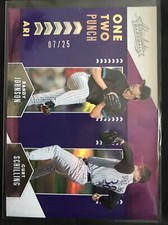 2020 Panini Absolute One Two Punch Purple /25 Randy Johnson Curt Schilling OTP10
