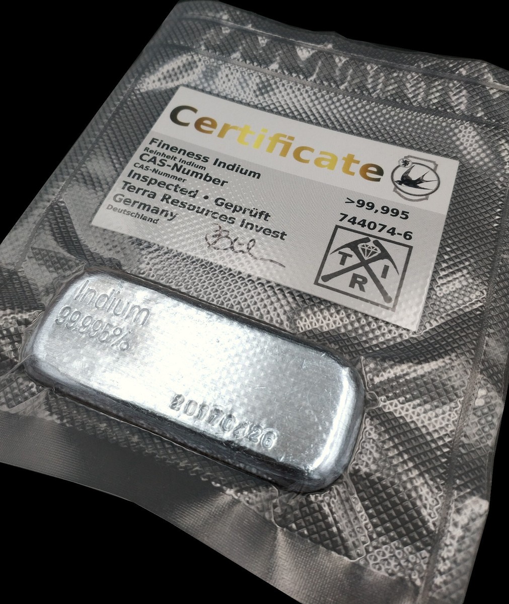 500 Gramm Indium Barren (0,5kg) (Neu und originalverpackt) in Birmenstorf AG für CHF 559 – mit