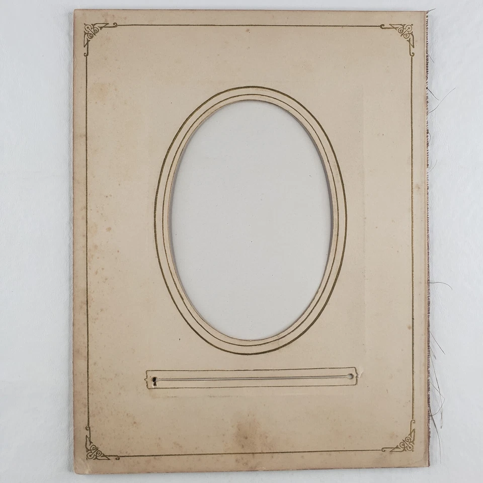 Cabinet Card Oval Frame c1890 Empty Antique Paper Photo Page Vintage Old A200 - Image 2 of 4