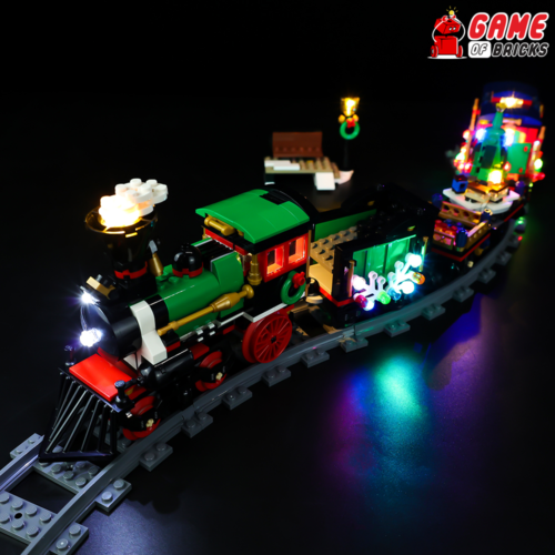 LED Light Kit for Winter Holiday Train - Compatible with LEGO® 10254 Set (Sound) - Picture 1 of 12