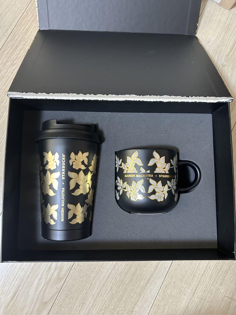 【希少】Starbucks+Manish Malhotra インド限定タンブラー India MANISH MALHOTRA Black Starbucks coffee Cup Mug 12oz