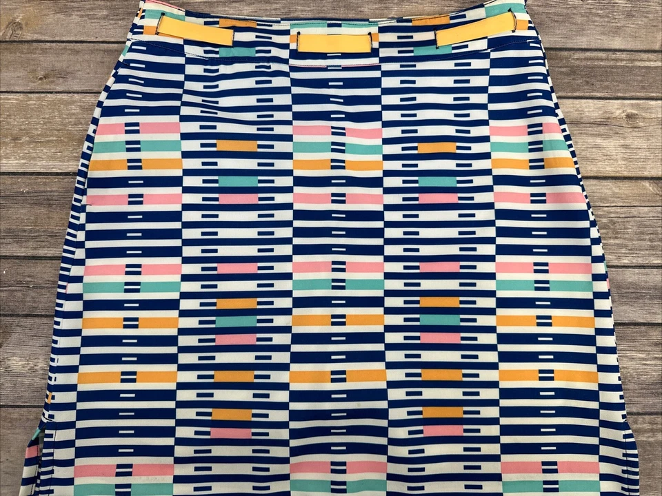 Falda de golf EP Pro para mujer talla 2 forrada a rayas atlética  Foto 3 de 4
