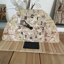 Marble Clock Vintage Art Deco Mechanical