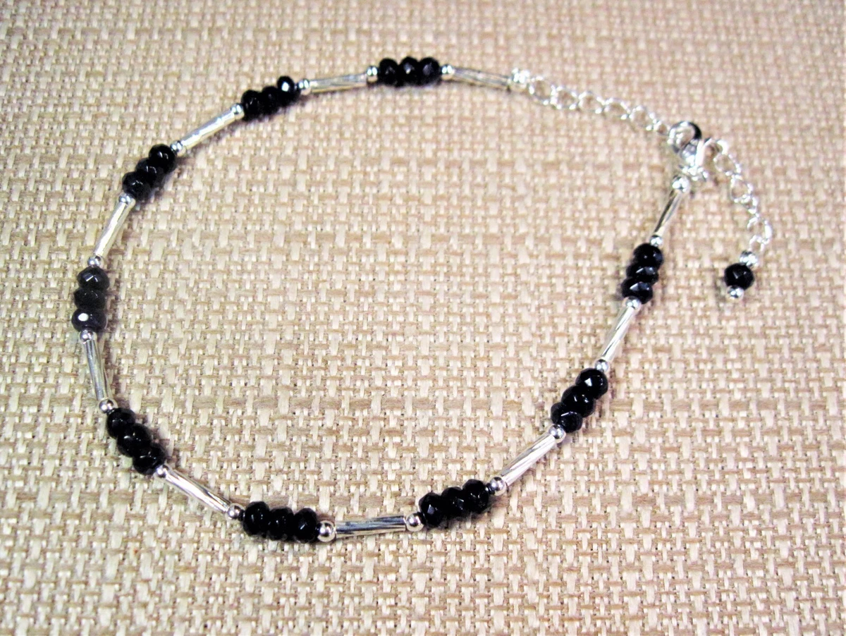 Blue sapphire ankle sale bracelet