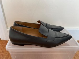 mango pointed toe leather shoes