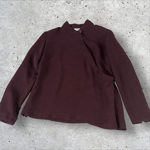 Blusa para mujer TS Evance Tokyo 38 borgoña dobladillo asimétrico Lagenlook NUEVA T540