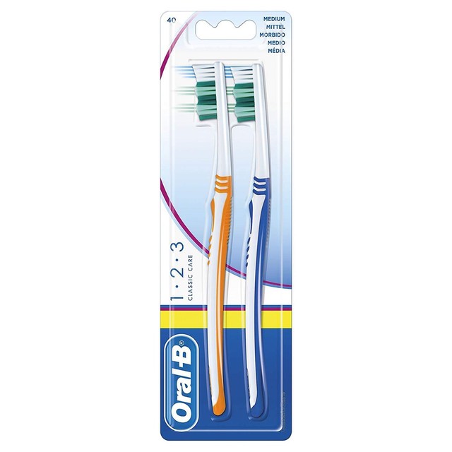 Oral B 1 2 3 Classic Care Medium Toothbrush For Sale Ebay