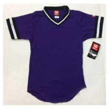 Wilson A4595 Purple V-Neck Throwback Jersey Adult (PBWB)