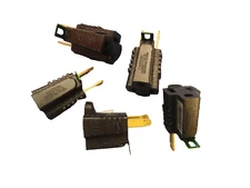 Lot of (5) Cooper Black Outlet 2 Wire Grounding Adapter 2 to 3 Prong.  Bulk  NEW