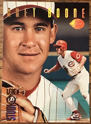 Bret Boone 1996 Leaf Studio Press Proof Baseball Card #62 Reds MLB Free Ship