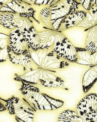 Fat Quarter Touch of Luxe Schmetterlinge Creme Baumwolle Quilten Stoff-Benartex