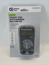 Commercial Electric Digital Multi-Meter Pocket Size True RMS 300 V w/ Battery
