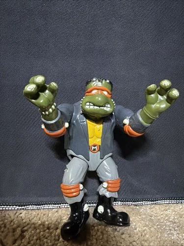 Vintage 1993 TMNT Universal Monsters Michelangelo As Frankenstein Action Figure