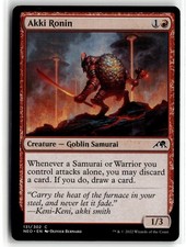 AKKI RONIN 131 COMMON KAMIGAWA: NEON DYNASTY MAGIC: THE GATHERING LIGHTLY PLAYED