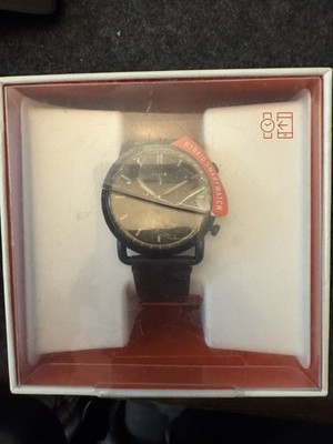 Men's Fossil Q Hybrid Smartwatch  Brown Leather Band  NDW2A1 8'' WRIST 