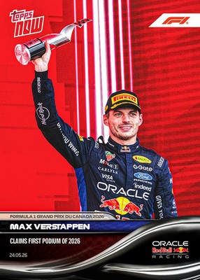 Topps Now Formula 1 2026 - Card 030 - Max Verstappen - Oracle Red Bull Racing