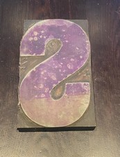 Vintage Letterpress Blok drukarski - duża litera A