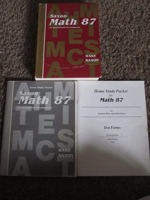 Saxon Math 87 8/7 Student Textbook Tests Answer Key SET Homeschool First 1st Ed