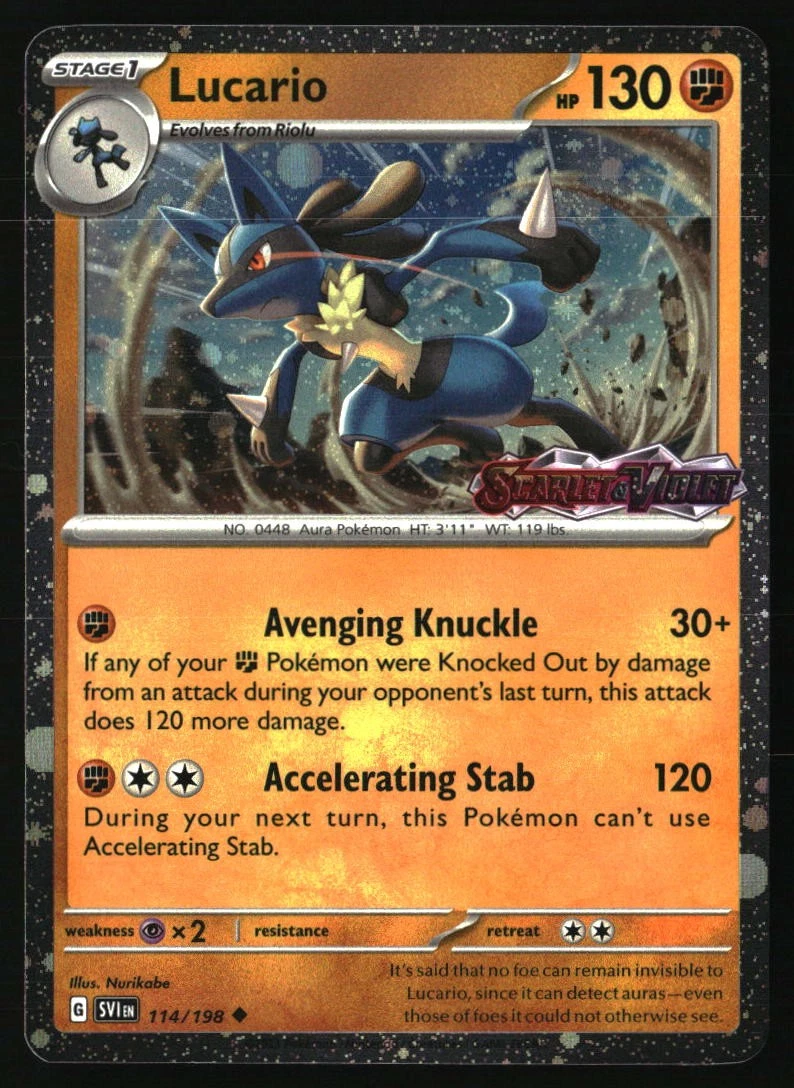 Lucario Pokémon TCG Fighting English Collectible Individual Card