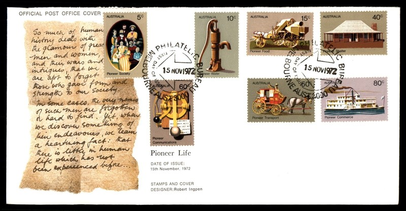 Mayfairstamps Australia FDC 1972 pioneer life First Day Cover aaz_74931