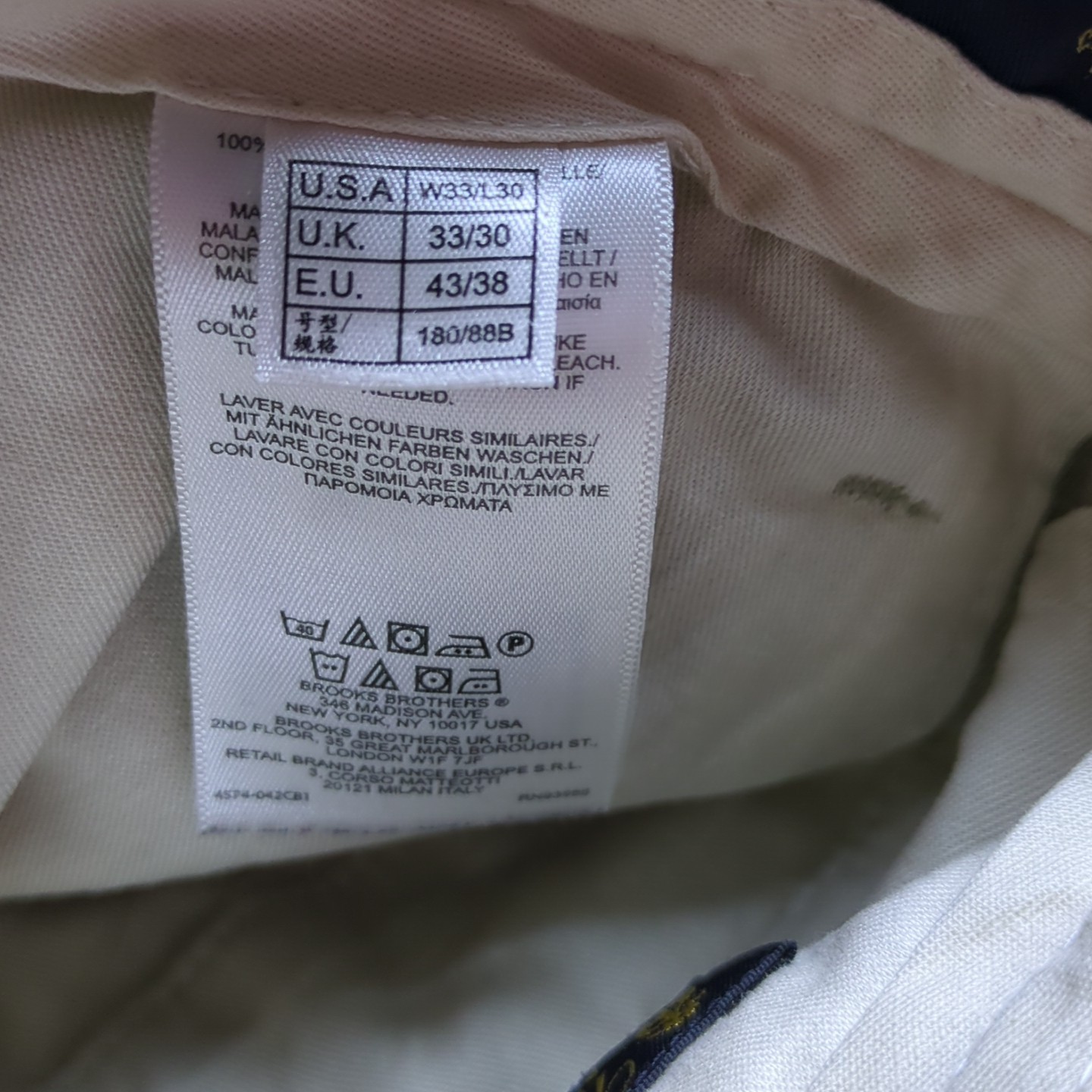 Brooks Brothers Advantage Chino Elliot Pants Mens 33x30 (32x30) Beige Pleated thumbnail 22