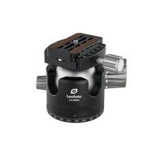 Leofoto LH-55NN No Neck Low Profile Ball Head QR Plate, Arca, Black, LH-55NN