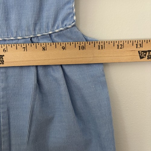 Vintage Romper Overalls 24 Months Blue Corduroy Puppy Airplane Jumper 90s Spring - Picture 9 of 15