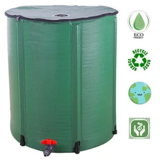 LEADZM  Outdoor Green Rain 50 Gallon Barrel Collapsible