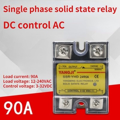 Single-phase DC controlled AC DC-AC SSR solid state relay YHD2490A 240VAC 90A