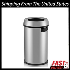 65L/17 Gal Open Top Trash Can Commercial Grade Heavy Duty Tall Commercial Trash