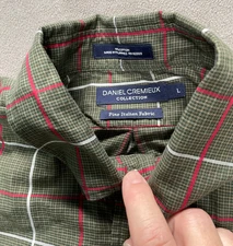 Daniel Cremieux Mens Large Long Sleeve Shirt Button Down Classic Fit