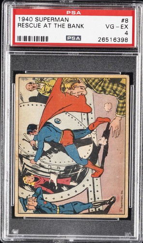 1940 Gum Inc Superman #8 Rescue At The Bank