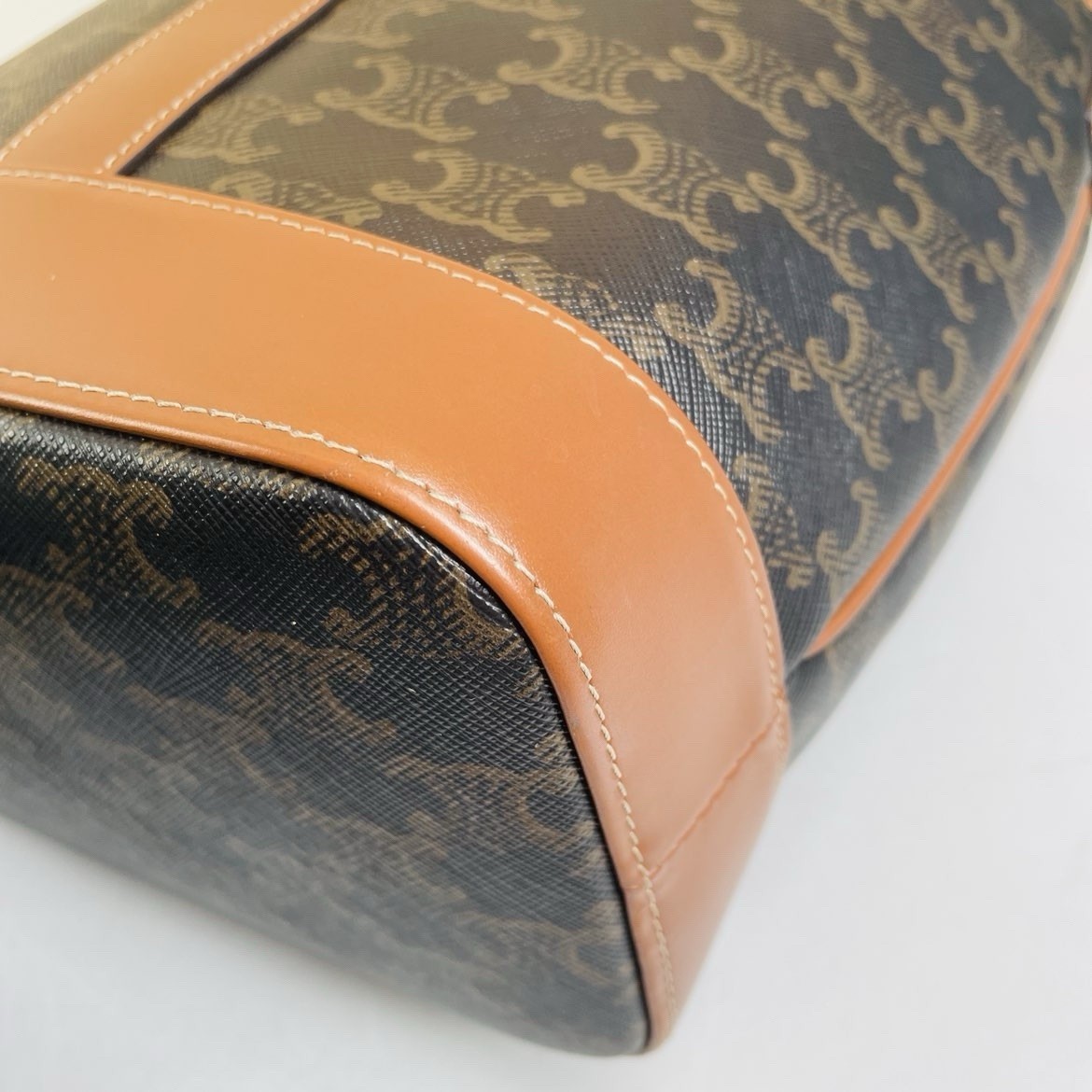 Authentic Celine Triomphe Monogram Bucket Bag – B… - image 15