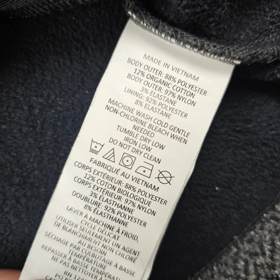 PrAna Zion Sudadera con Capucha Para Hombres Gris Medio Chaqueta Cremallera Tejida Exterior Utilidad Camping Foto 2 de 4