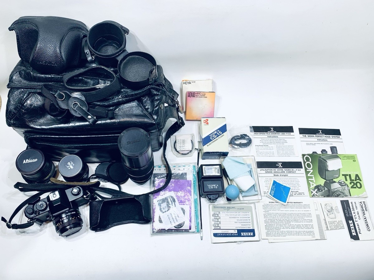 yashica fx 3 super 2000 camera With 16 Accesories TESTED WORKING
