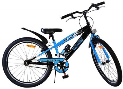 Kinderfahrrad Sportivo für Jungen 24 Zoll Kinderrad in Schwarz Blau