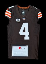 Browns NFL Deshaun Watson Game Worn Jersey Fanatics Coa Cowboys 1 TD Photomatch