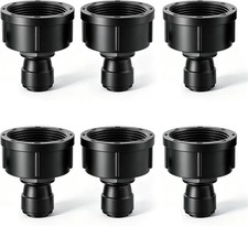 6 Pack 3/4" Female Thread to 1/4" Drip Irrigation Faucet Adapter,Quick Connect G