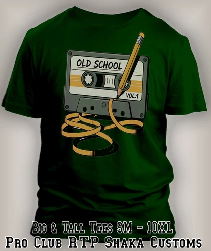 Mens Tee Shirt Graphic Hip Hop Mixtape Back in the Day T Big Tall Sm Streetwear
