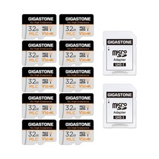  10x High Endurance GIGASTONE Industrial 32GB 10-Pack MLC Micro SD Card, 4K ...