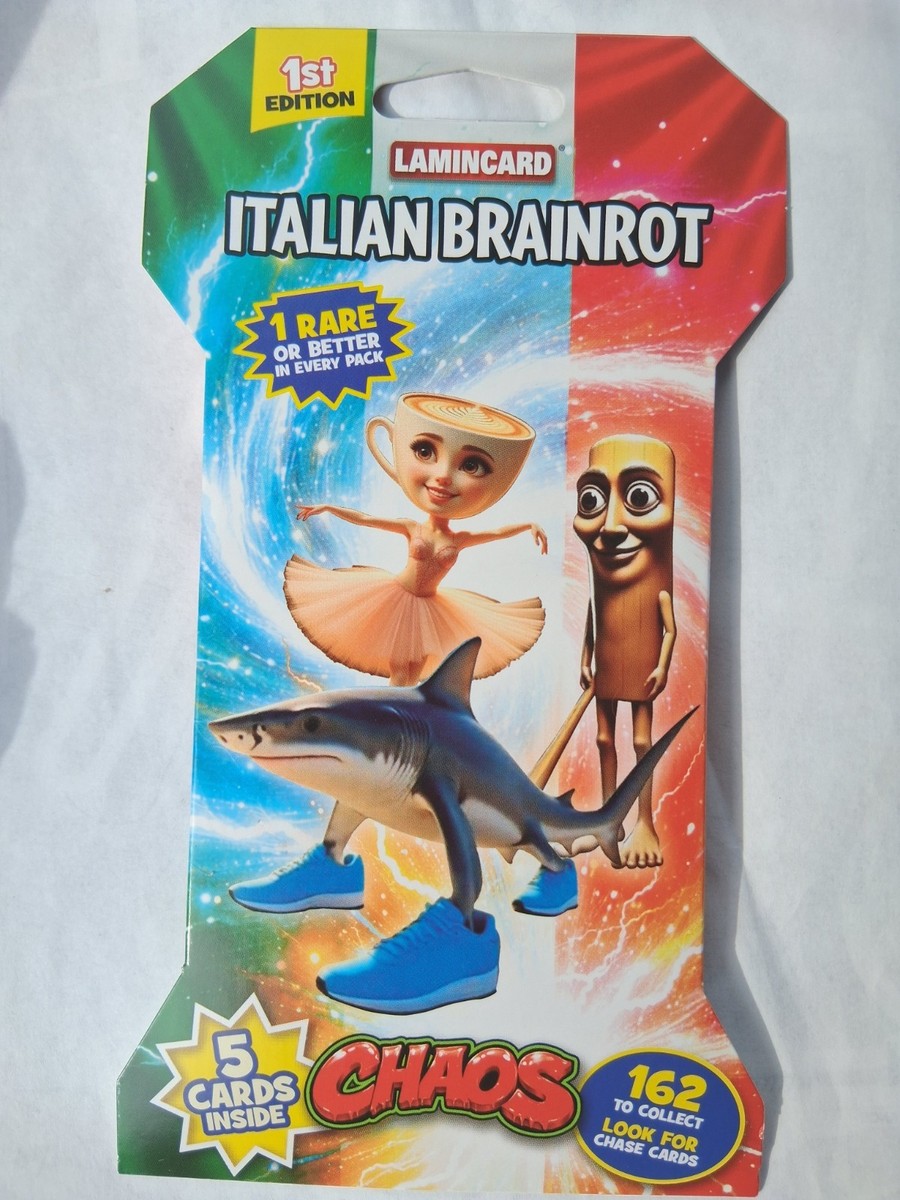Italian Brainrot Chaos Sleeved Booster Pack 1st Edition Lamincard