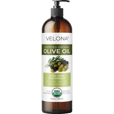 Velona USDA Certified Organic Olive Oil - 8 Fl Oz Extra Virgin Cold Pressed