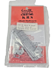 KRS NF22 N Gauge Tri Axle 40ft Curtain Side Trailer White Metal Model Kit Bagged