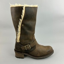 CAT Boots Size 38 UK5 Biker Engineer Brown Distressed Leather Snow Hiker Walking
