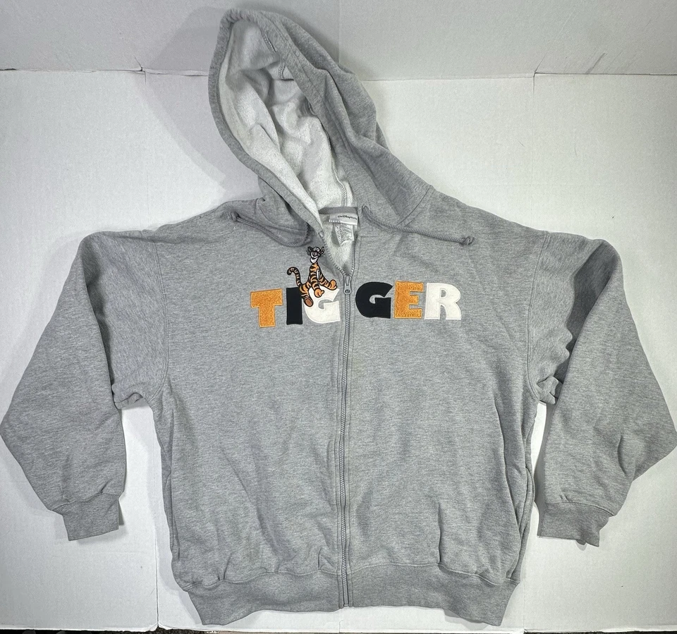 Disneyland Walt Disney World Tigger Cremallera Completa Gris Sudadera con Capucha Mujer Grande Foto 2 de 4